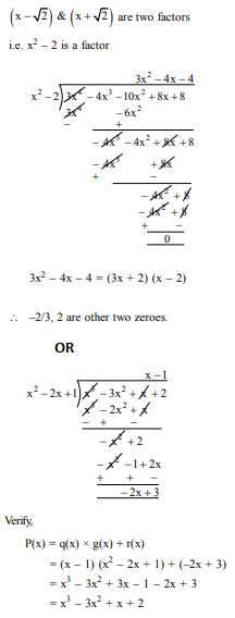  Find other zeroes of the polynomial
